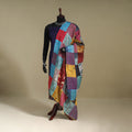 Multicolor - patchwork reversible silk bengal kantha work