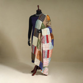 Multicolor - patchwork reversible silk bengal kantha work