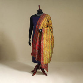 Multicolor - patchwork reversible silk bengal kantha work