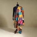 Multicolor - patchwork reversible silk bengal kantha work
