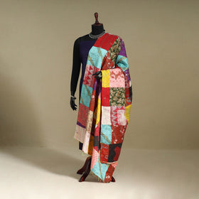 Multicolor - patchwork reversible silk bengal kantha work