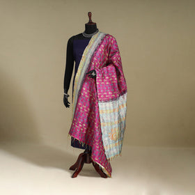 Multicolor - patchwork reversible silk bengal kantha work