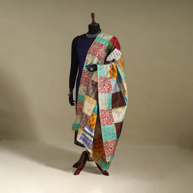Multicolor - patchwork reversible silk bengal kantha work