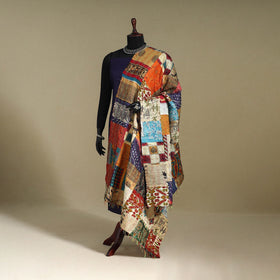 Multicolor - patchwork reversible silk bengal kantha work