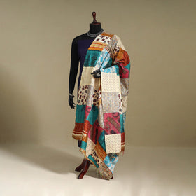 Multicolor - patchwork reversible silk bengal kantha work