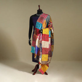 Multicolor - patchwork reversible silk bengal kantha work
