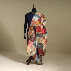 Multicolor - patchwork reversible silk bengal kantha work