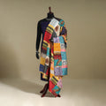 Multicolor - patchwork reversible silk bengal kantha work