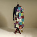 Multicolor - patchwork reversible silk bengal kantha work