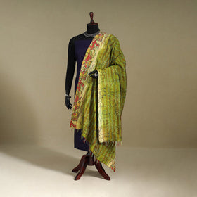Multicolor - patchwork reversible silk bengal kantha work