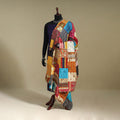 Multicolor - patchwork reversible silk bengal kantha work