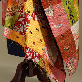 Multicolor - patchwork reversible silk bengal kantha work
