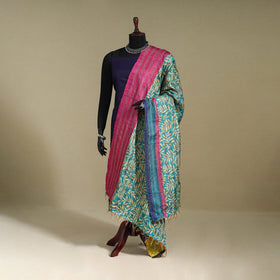 Multicolor - patchwork reversible silk bengal kantha work