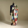 Multicolor - patchwork reversible silk bengal kantha work