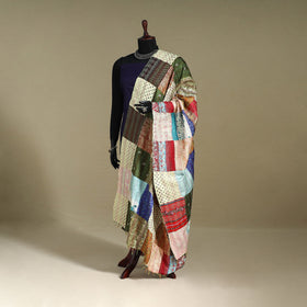 Multicolor - patchwork reversible silk bengal kantha work