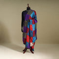 Multicolor - patchwork reversible silk bengal kantha work