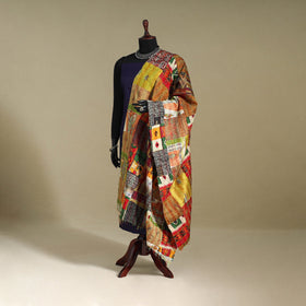 Multicolor - patchwork reversible silk bengal kantha work