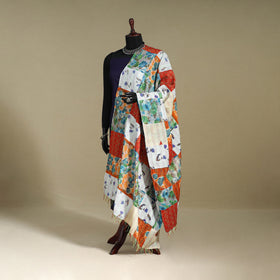 Multicolor - patchwork reversible silk bengal kantha work