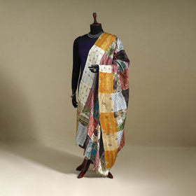 Multicolor - patchwork reversible silk bengal kantha work