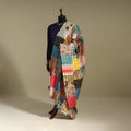 Multicolor - patchwork reversible silk bengal kantha work