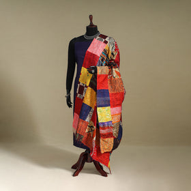 Multicolor - patchwork reversible silk bengal kantha work