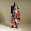 Multicolor - patchwork reversible silk bengal kantha work