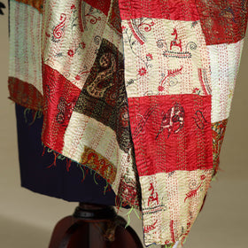 Multicolor - patchwork reversible silk bengal kantha work