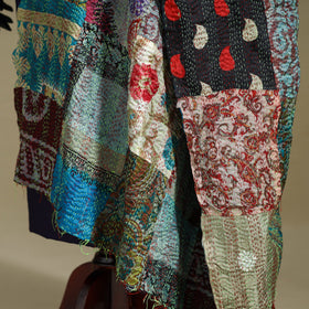 Multicolor - patchwork reversible silk bengal kantha work