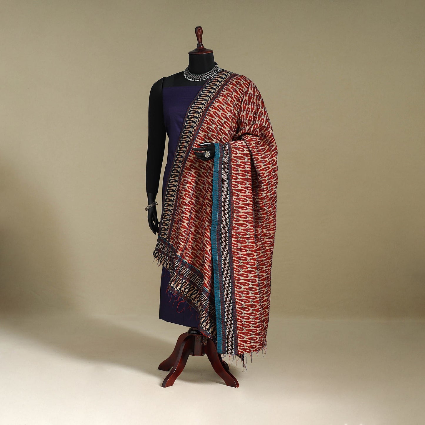 Multicolor - patchwork reversible silk bengal kantha work