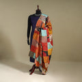 Multicolor - patchwork reversible silk bengal kantha work
