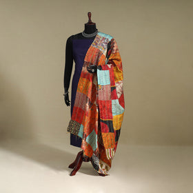 Multicolor - patchwork reversible silk bengal kantha work