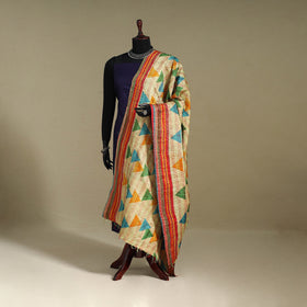 Multicolor - patchwork reversible silk bengal kantha work