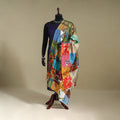 Multicolor - patchwork reversible silk bengal kantha work