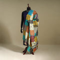 Multicolor - patchwork reversible silk bengal kantha work