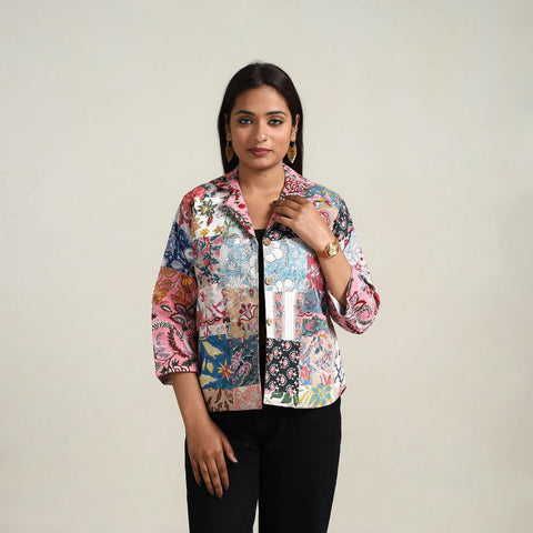Multicolor - patchwork sanganeri women’s jacket 03