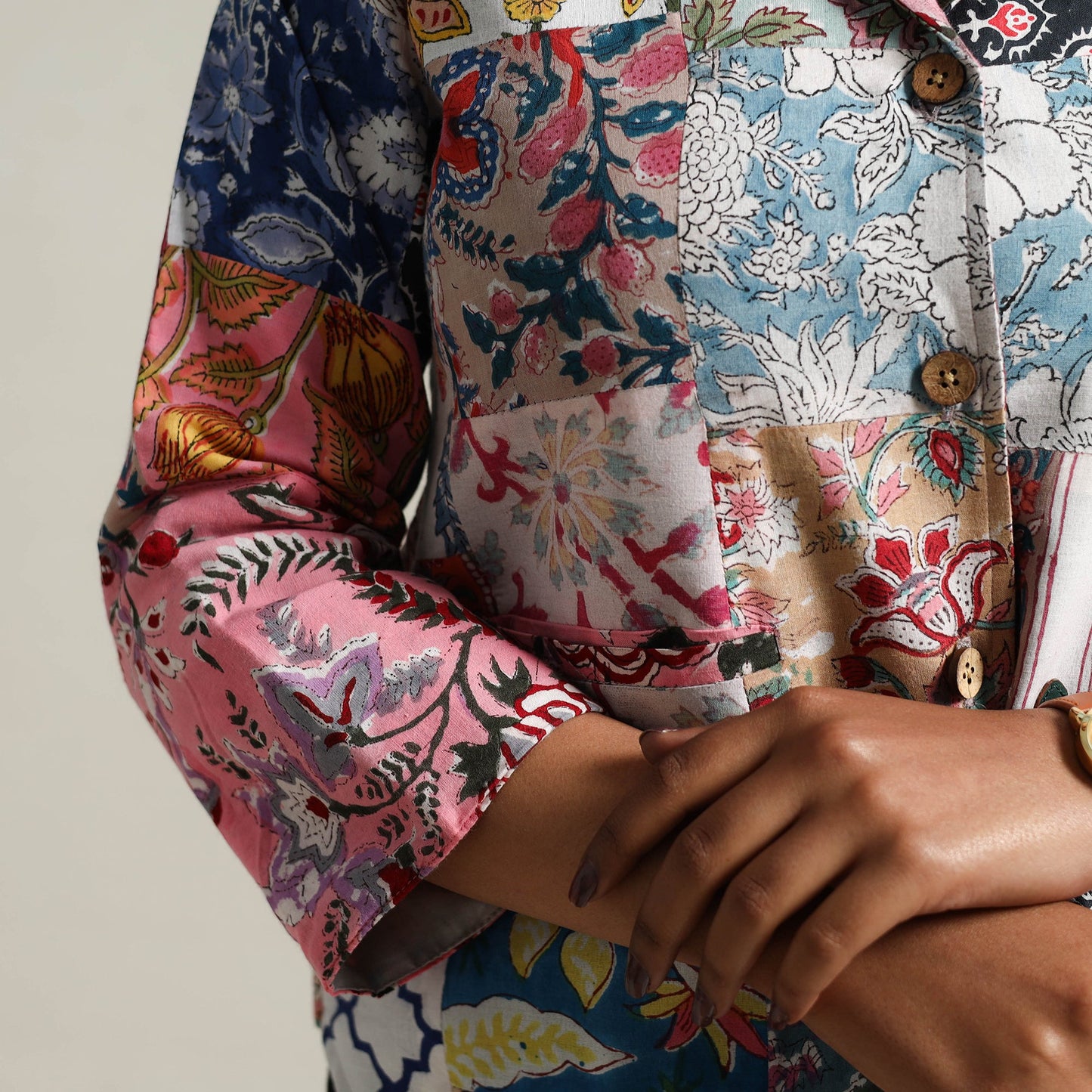 Multicolor - patchwork sanganeri women’s jacket 03