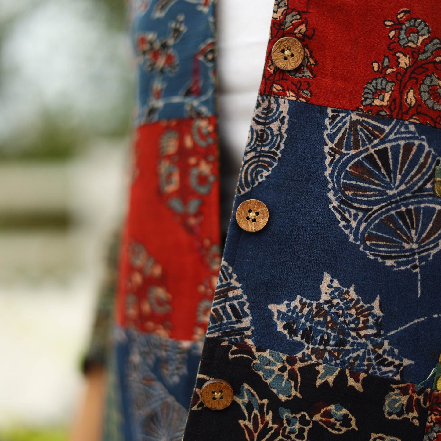  Multicolor Patchwork Ajrakh Print Women's Jacket