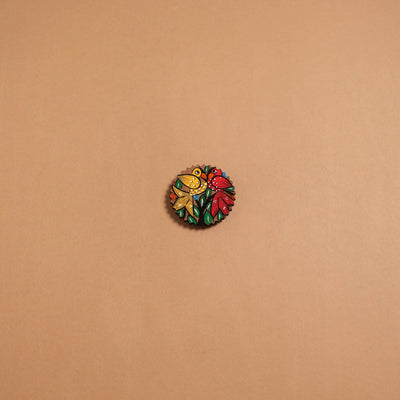 Patua handpainted wooden fridge magnet 100 - handcrafted