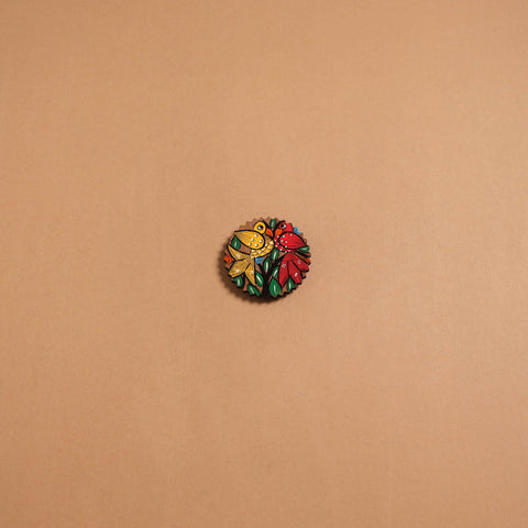 Patua handpainted wooden fridge magnet 100 - handcrafted