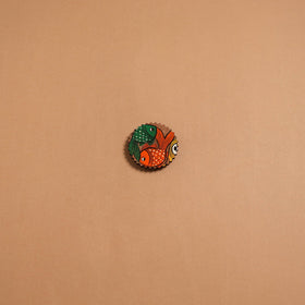 Patua handpainted wooden fridge magnet 102 - handcrafted