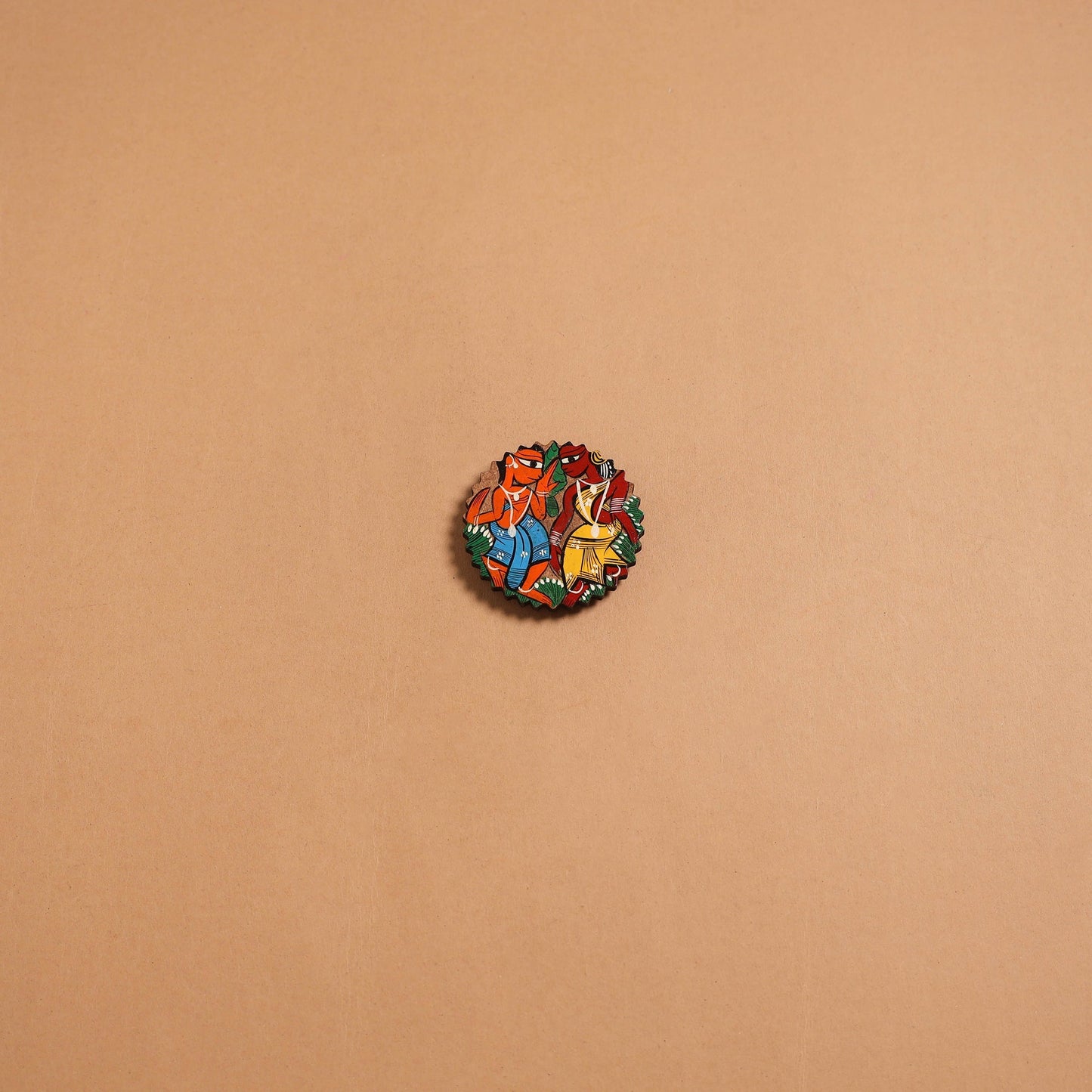 Patua handpainted wooden fridge magnet 106 - handcrafted