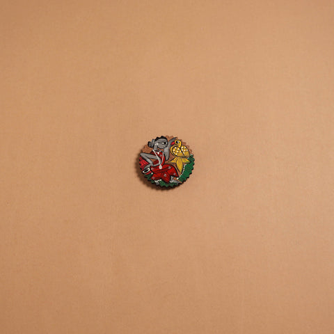 Patua handpainted wooden fridge magnet 107 - handcrafted