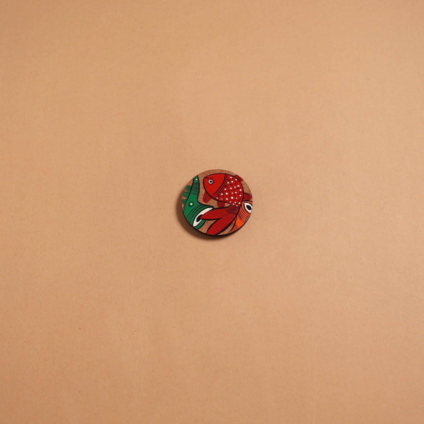 Patua handpainted wooden fridge magnet 110 - handcrafted