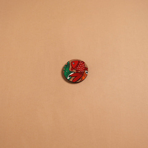 Patua handpainted wooden fridge magnet 110 - handcrafted