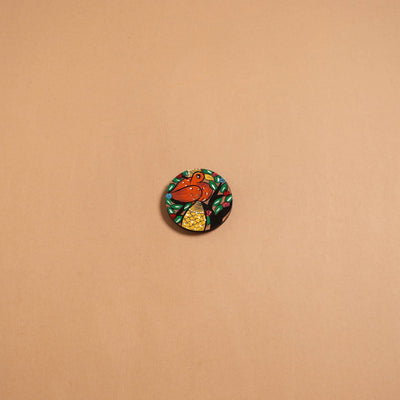 Patua handpainted wooden fridge magnet 111 - handcrafted