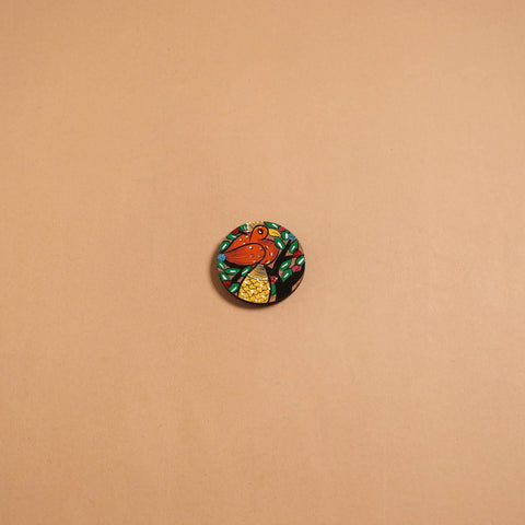 Patua handpainted wooden fridge magnet 111 - handcrafted