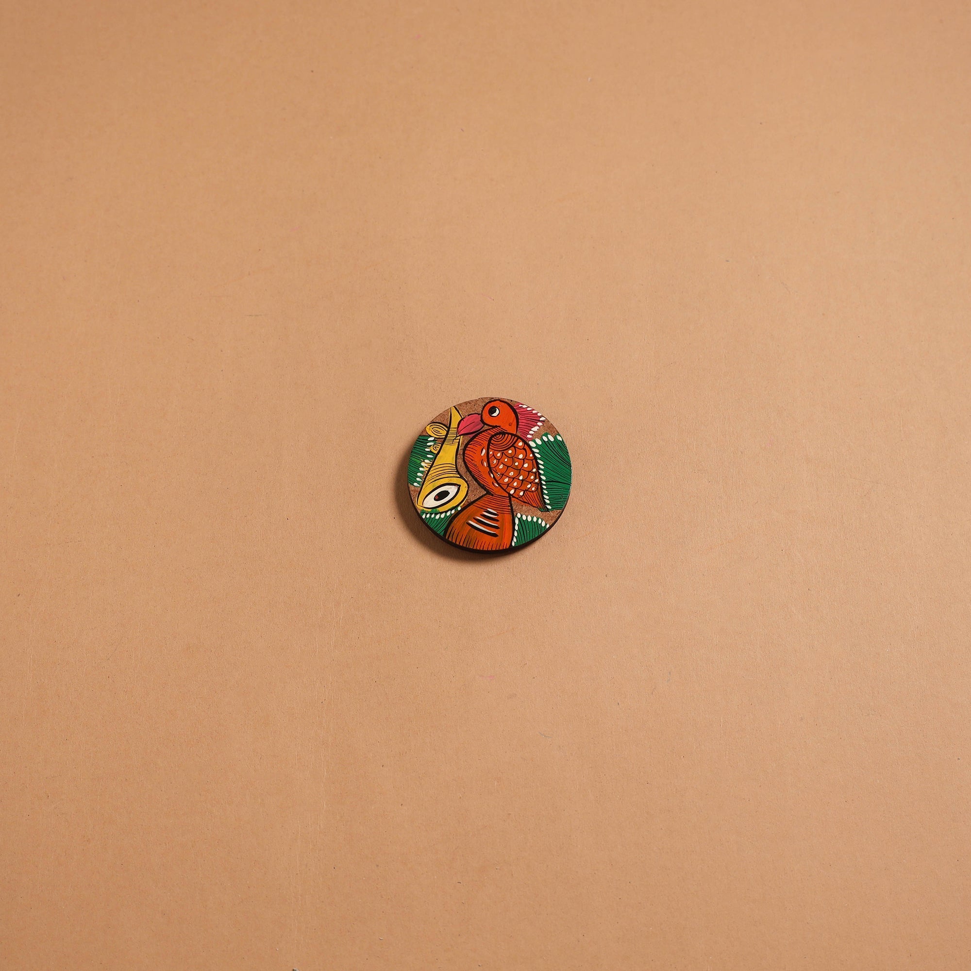 Patua handpainted wooden fridge magnet 112 - handcrafted