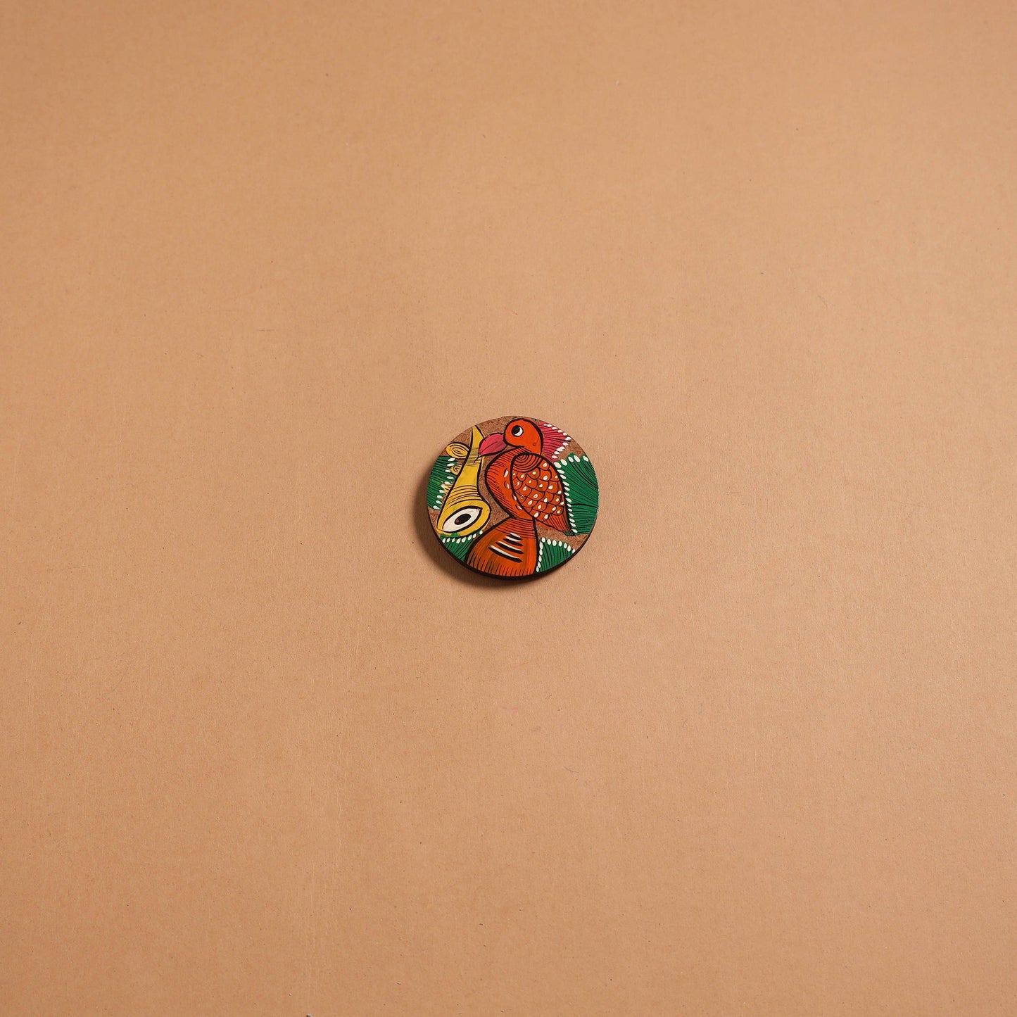 Patua handpainted wooden fridge magnet 112 - handcrafted