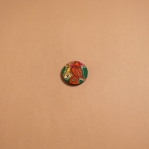 Patua handpainted wooden fridge magnet 112 - handcrafted