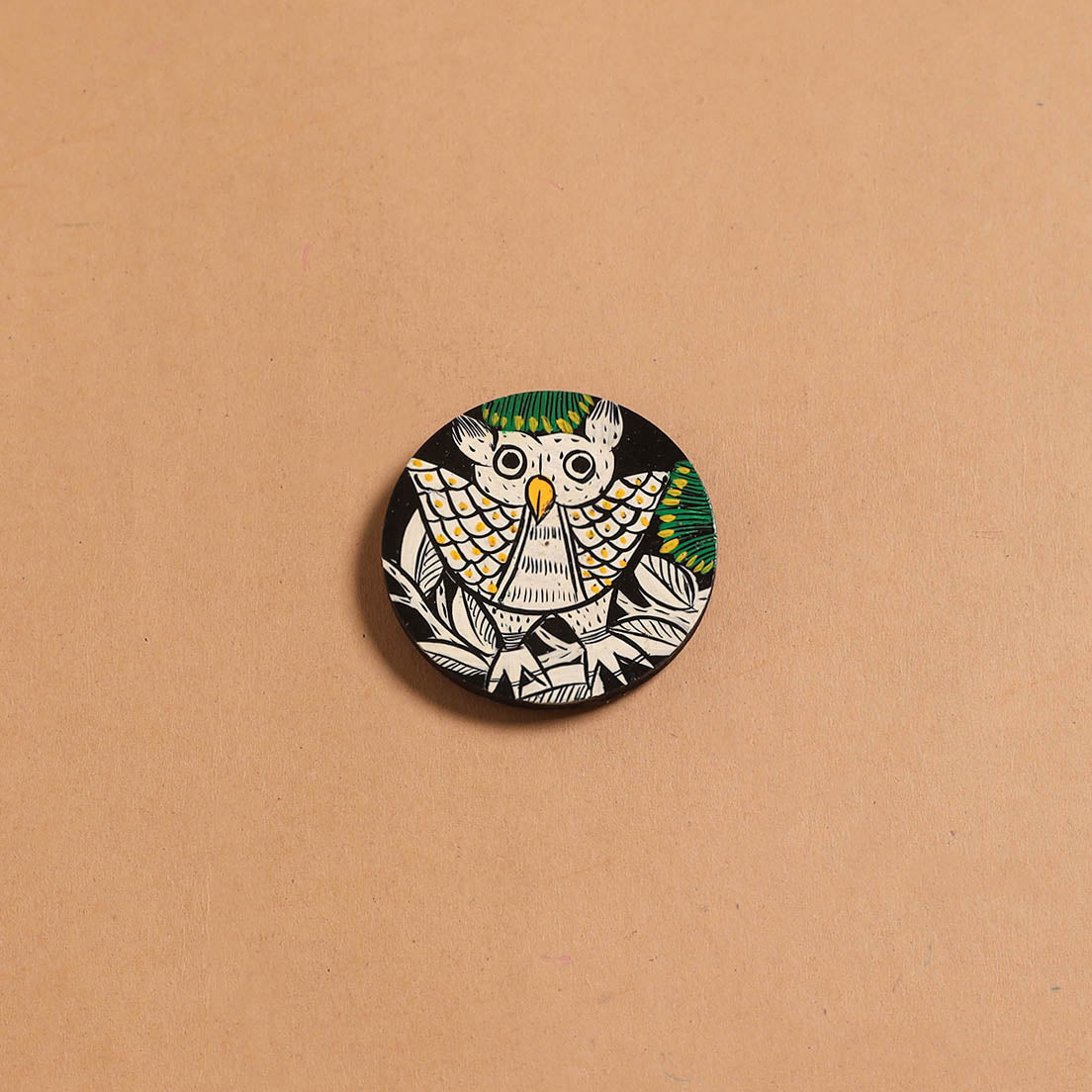 Patua handpainted wooden fridge magnet 113 - handcrafted